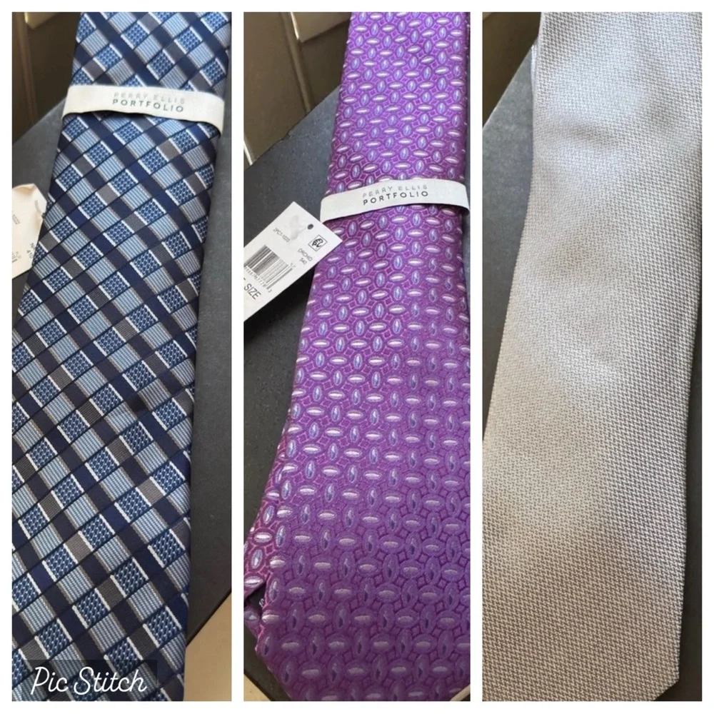 Perry Ellis💙 NWT Bundle THREE TIES 💙